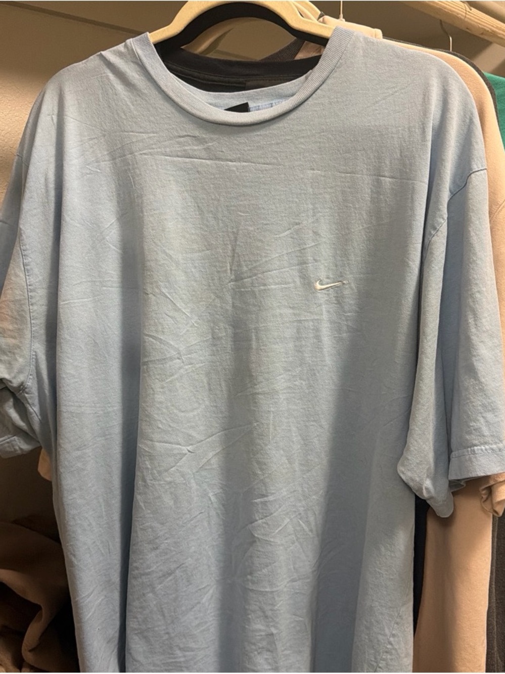 Light Blue Short-Sleeve Crewneck Men's Shirt